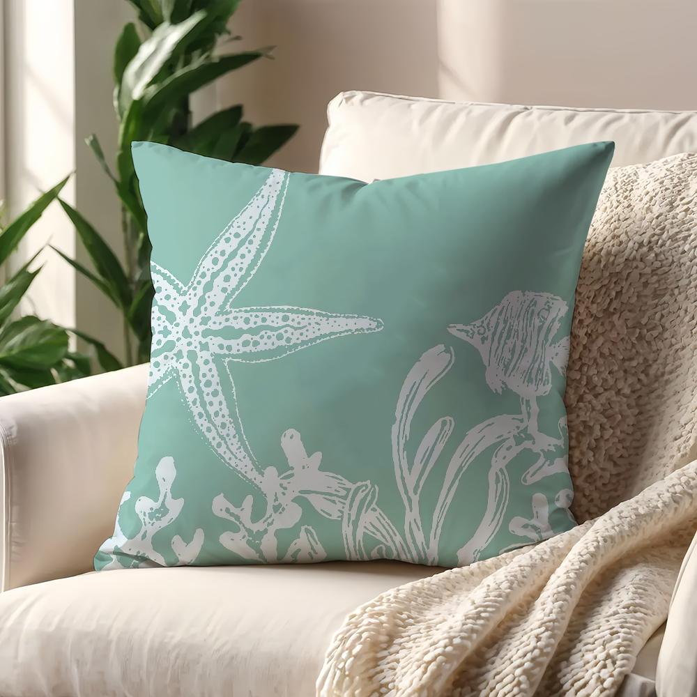 Seashell Starfish cushion cover For Pillow Printing Sofa Decoration Home Car Room Coffee Shop Office Nordic Simplicity