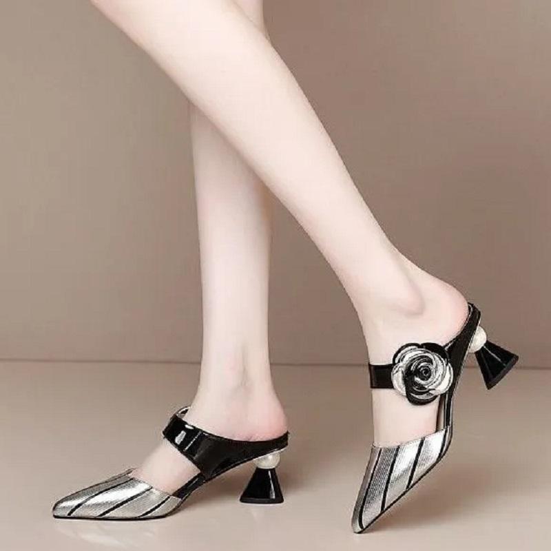 Cresfimix Женская мода Милые высококачественные серебристые туфли на высоком каблуке Женские сексуальные туфли-лодочки с цветочным принтом для вечеринок Zapatos De Mujer Крутые туфли A264