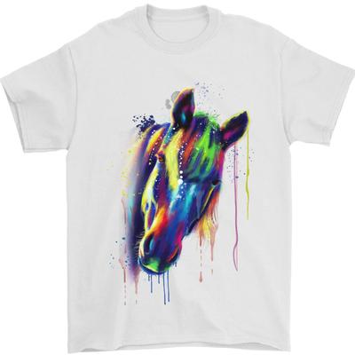 Watercolour Horse Mens T-Shirt 100% Cotton