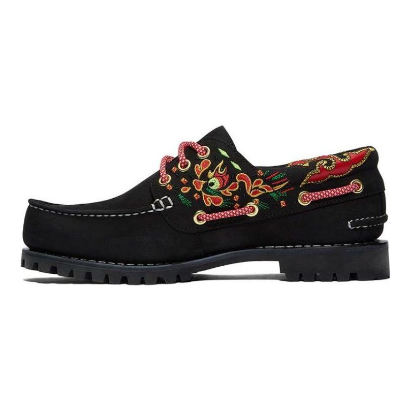 CLOT x Timberland Классические низкие туфли-лодочки с тремя отверстиями Женские туфли Черные A5Z6UW