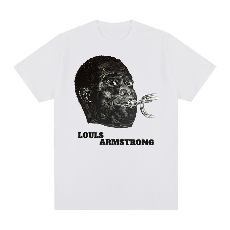 Louis Armstrong Vintage tshirt jazz aesthetic clothes Cotton Men T shirt New TEE TSHIRT Womens tops