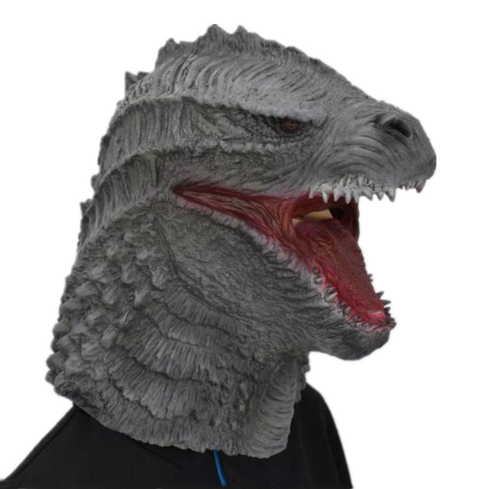 Маска Годзиллы Латексный Головной убор для Хэллоуина Косплея