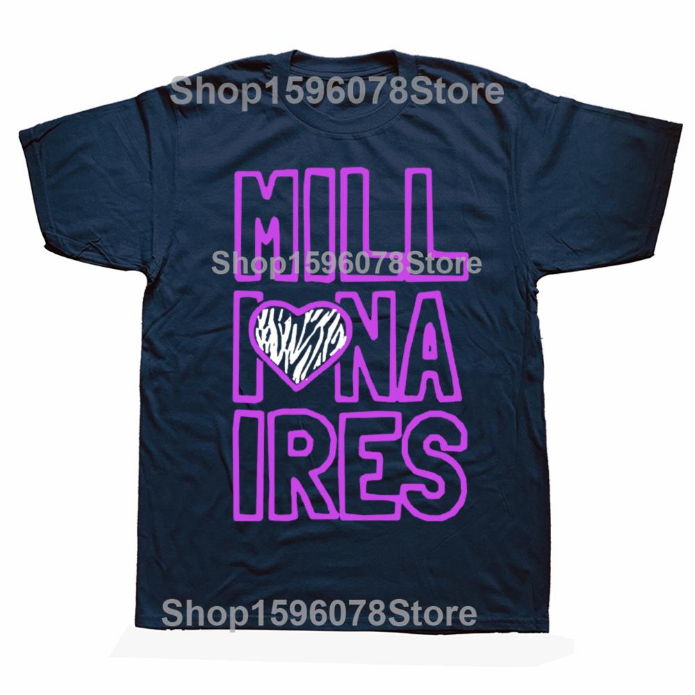 Funny MILLIONAIRES Graphic Tshirts Men Womens Fashion Casual Tshirt 100 Cotton Loose Oversized T Shirt Summer