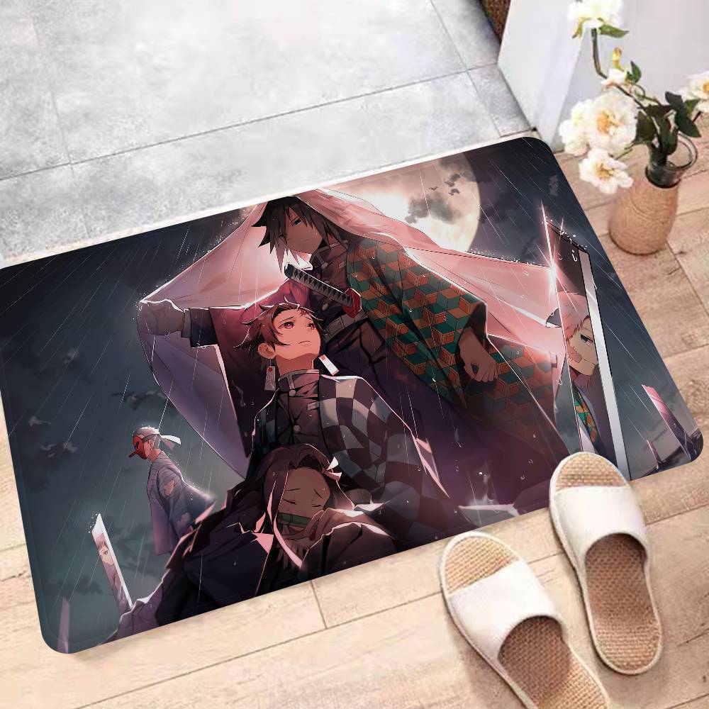 Японский истребитель демонов придверный коврик моющийся противоскользящий коврик для гостиной под диван и кресла, коврик для кухни и прикроватные коврики