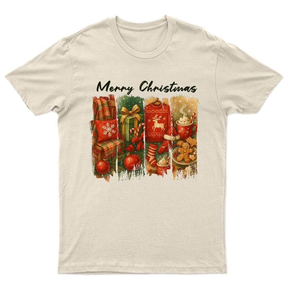 Merry Christmas Festive Holiday TShirt Unisex Gift Retro Seasonal Funny Xmas a