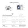 Aux 5 HP Inverter Ceiling Cassette Central Air Conditioner, Level 1 Energy, 380V CN plug (adapter included)