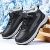 Мужские повседневные зимние теплые кроссовки с подкладкой из искусственного меха, короткие ботинки, нескользящие, для тренировок, ходьбы, для мужчин, удобные ботинки на шнуровке для снегоходов