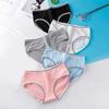 Cute Girls Solid Color Low Waist Slim Panties Breathable Cotton Underwear Briefs