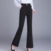 Женские новые весенне-осенние брюки клеш с высокой посадкой, облегающие, эластичные, удобные, повседневные брюки, маленькие костюмные брюки