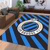 "Club Brugge KV Logo Black Blue Striped Pattern Carpet Rug Design" Suitable for use as an anti-slip for living room bedroom sofas