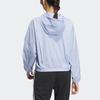 Adidas Graphic Woven Jacket With Pure Color Logo And Casual Hood Women Jacket Light-Pink Blue HY2858