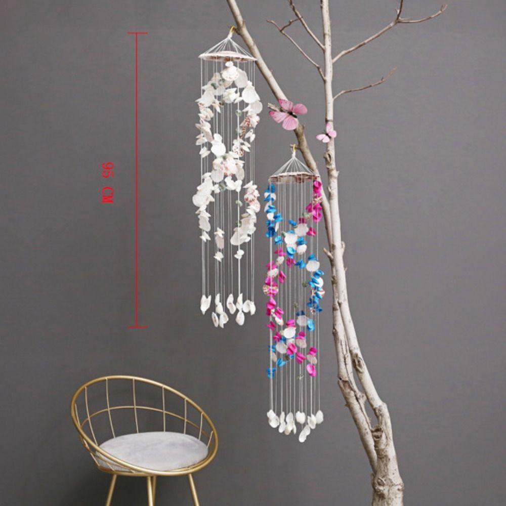 Colorful Shell Wind Chimes Yard Hanging Decor Crafts Gift Hanging Ornament Exquisite Birthday Gifts