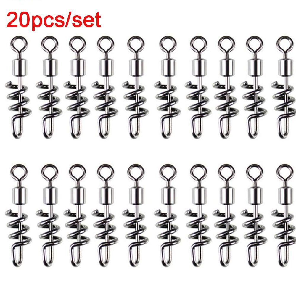 Steel Spiral Heavy Duty Ball Fishing Rolling Swivel Connector Bearing Barrel Hook Connecting