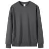 Худи унисекс Hua Cotton с круглым вырезом - Осенне-зимняя классика, однотонное