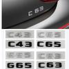 3D ABS Chrome Car Rear Trunk Letters Badge Sticker For C63 C43 G65 Emblem Logo Accessories