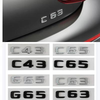 3D ABS Хром Наклейка с буквами на заднюю крышку багажника автомобиля Для C63 C43 G65 Эмблема Логотип Аксессуары