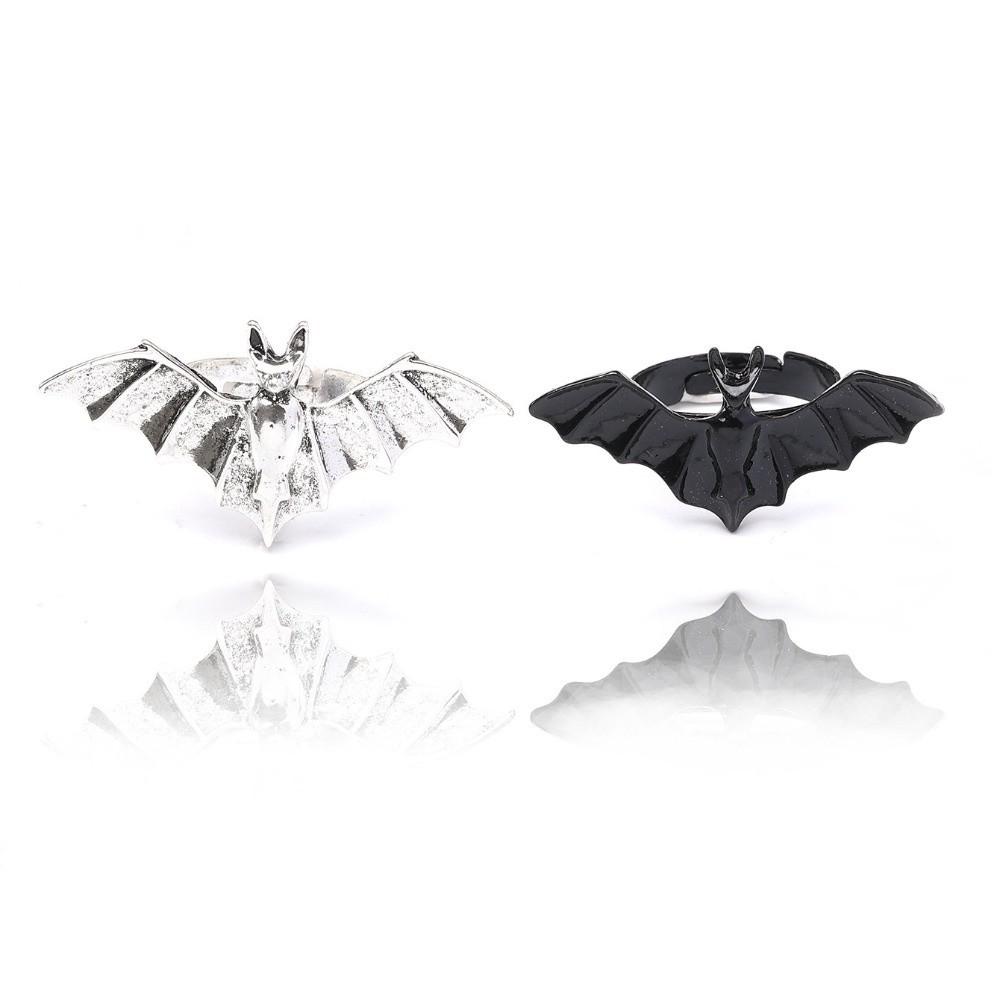 Dark Fashion Spider Web Heart Ring Shiny Rhinestone Halloween Opening Ring  Festival Style