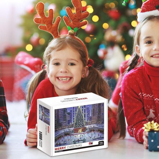 1000 шт./набор рождественских пазлов рождественская елка Санта-Клаус головоломка украшение для детей взрослых образовательные