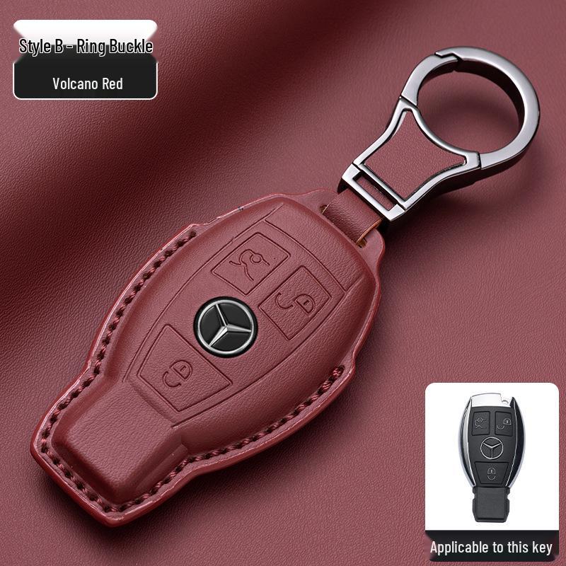 Оригинальный кожаный чехол-ключница Mercedes-Benz из кожи Наппа для GLE, GLAC200L, C260L, E300L, E-Class, S-Class и C-Class.
