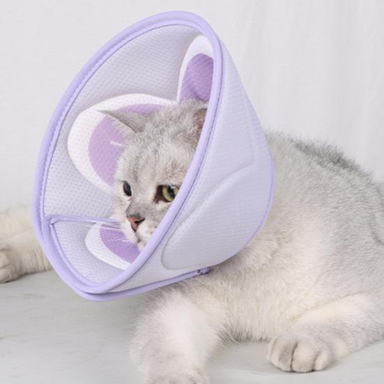 Pet Collar Adjustable Soft Cat Recovery Collar Comfortable Breathable Pet Cone Collar for Post-Surgery