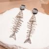 Панк Стиль Личность Серьги Готические Геометрические Серьги-подвески Винтажные Серьги Рыбья кость Леди