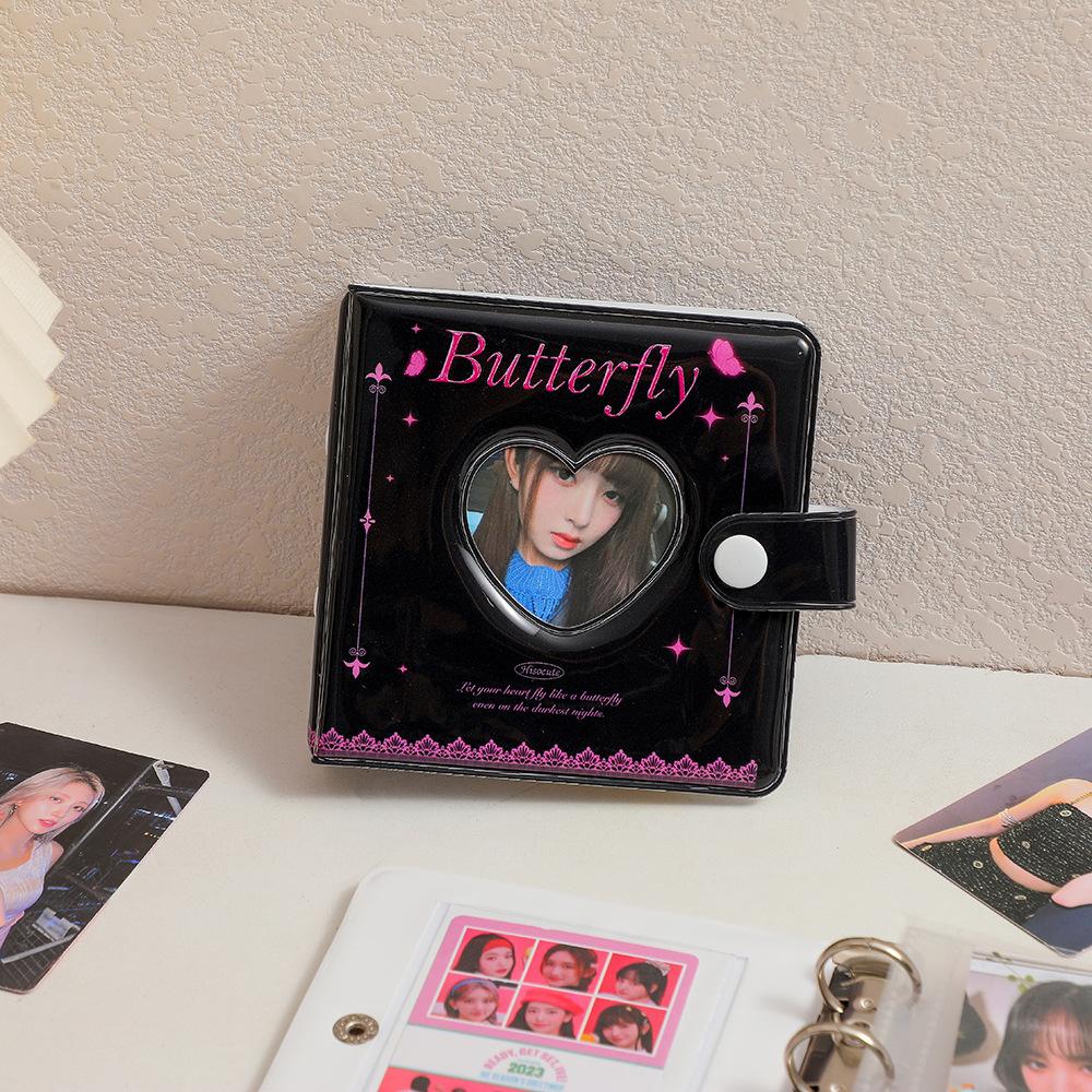 Новый Kawaii Love Heart Butterfly Карманный блокнот Kpop Фотокарта DIY Книга Журнал Дневник Планировщик Пуля Школьные канцелярские принадлежности