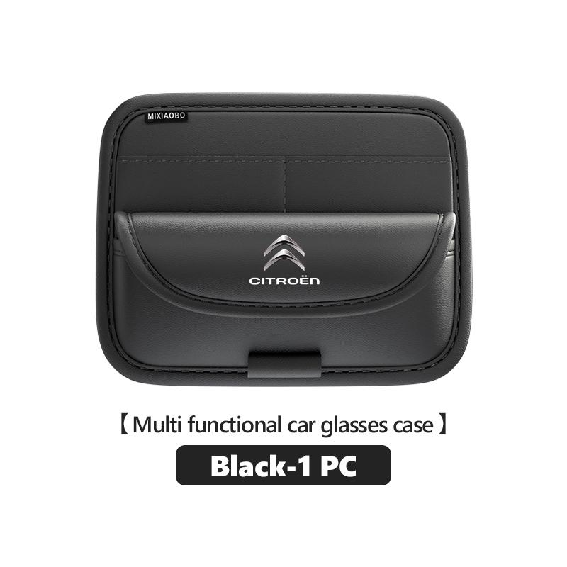 Car Sunshade Glasses Bag Sun Visor Card Organizer Storage Box For Citroen C4 C3 C5 C1 C2 C6 VTS C4L DS3 DS4 DS5 Grand Berlingo