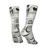 Носки с принтом старой газеты, элегантные чулки с ретро-письмами, мужские теплые мягкие спортивные носки для бега, зимние антибактериальные носки