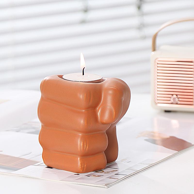 Unique Decorative Ceramic Candle Stands Jars for Home Decor Wedding Christmas Gifts Candle Holder Scented Candle Vessels