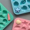 Starfish Shape 3D Shell Mold Conch Ice Cube Tray Baking Supplies Marine Animal Mold  Candy Making