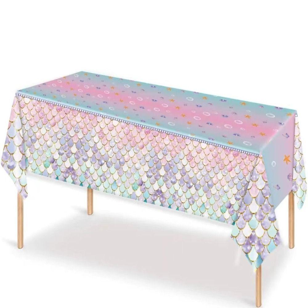 Ослепительный одноразовый набор для девочек на день рождения, красочный декоративный набор посуды, чашка, бумажная тарелка, скатерть