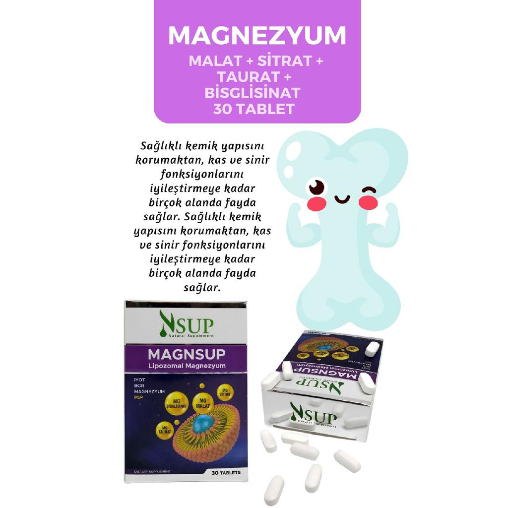 Маг Магниевый Комплекс: Малат, цитрат, таурат и бисглицинат - 30 таблеток | Оптимальная поддержка