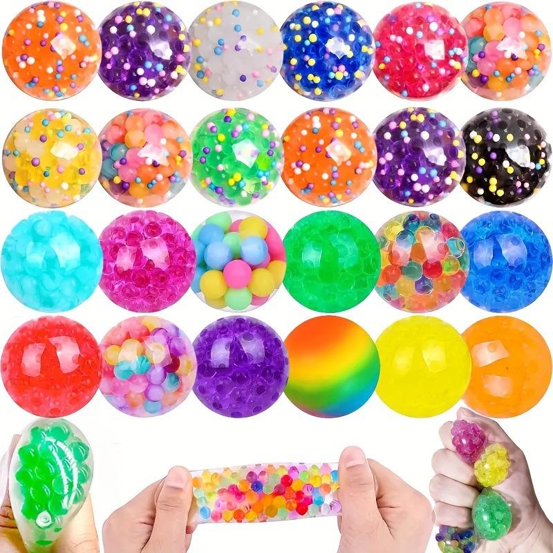 10/20/30Pcs Squishy Stress Ball Kids Birthday Party Favors Pinata Filler 3.5cm Squeeze Ball Sensory Toys Boy Girl Christmas Gift
