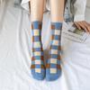 Полосатые осенние женские носки, мягкие хлопковые дышащие эластичные носки средней длины, Harajuku, носки для девочек, Sokken