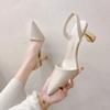 Women Slingback Design Thin Heeled Pumps High Heels Sandals for Woman Slip On Pointed Toe Party Shoes Sexy Versatile Heels Women