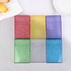 Прозрачный блестящий небольшой ящик для хранения Kpop Photo Mini Card Holder Flip Lid Photo Case Small Candle Candle Organizer
