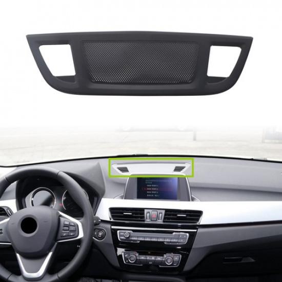 Black Alloy Console Dashboard Speaker Cover Trim For BMW X1 2016- F48