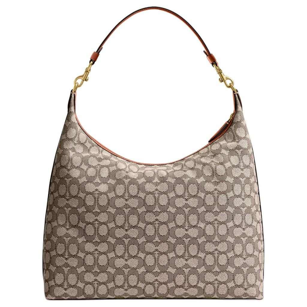 COACH Juliet Fabric Jacquard Handbag, Shoulder Bag Large Women's Cocoa Amber CY831-B4TA7