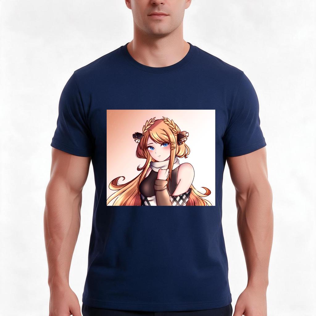 Azur Lane Victorious Футболка Летняя Повседневная Хлопковая Футболка Оверсайз Уличная Одежда Топы Винтажный Графический Принт Свободный Крой Короткий Рукав