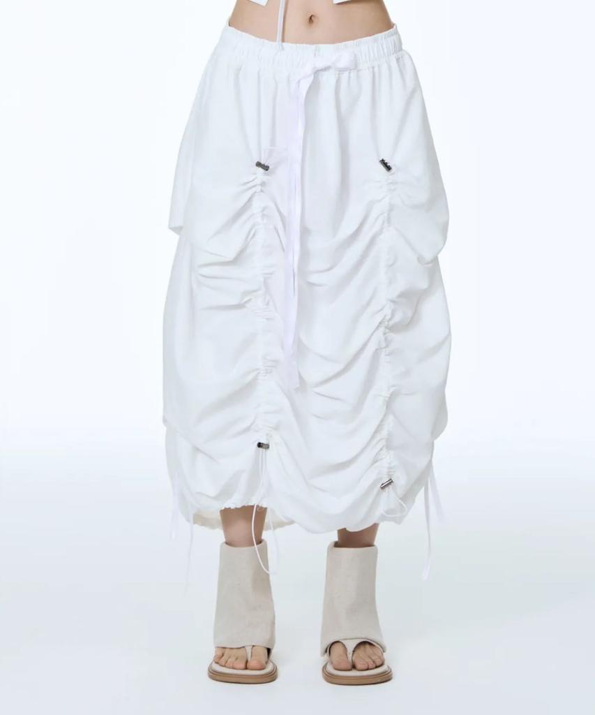 Chil Hana Two Six Girdle String Skirt (White)
