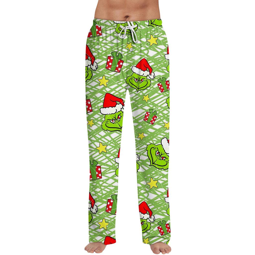 Men's Allover Printed Home Pants Sleeping Pajama Pants Long Pants Pajama Pants Yoga Pants