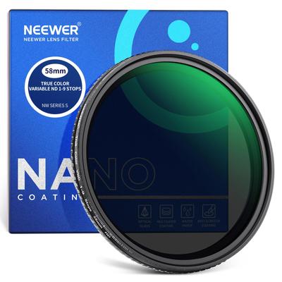 NEEWER 58 мм True Color Переменный Нейтрально-Серый Жесткий Регулируемый VND HD Оптический Алюминиевый и Фильтр, ND2-ND400 Ступеней, Фильтр, Многослойное Стекло,