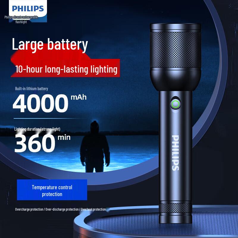 Philips SFL8168 30W Super Bright Zoom Flashlight