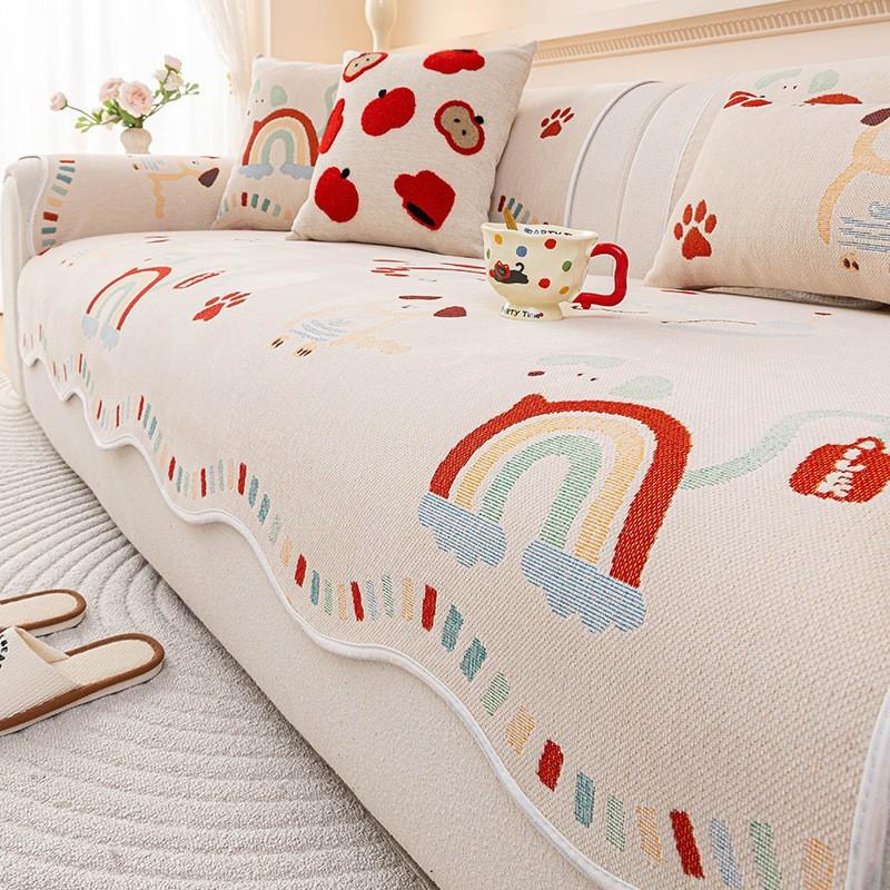 Thick Chenille Sofa Cushion Non-Slip All-Season Cover Leather Sofas