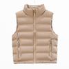 Women Stand Collar Zip Up Solid Color Pockets Loose Winter Vest