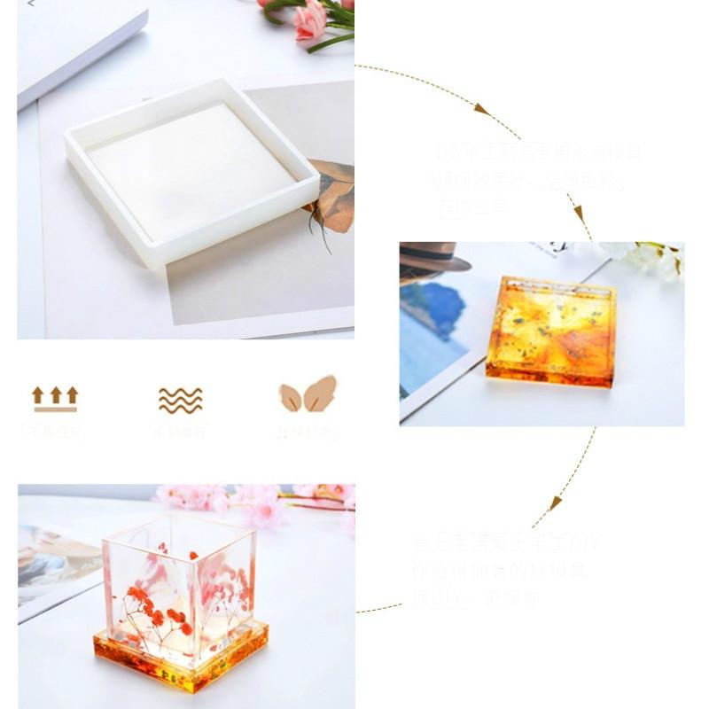 Silicone Flower Pot Base Mould Cup Mat Mould Crystal Epoxy DIY Mould