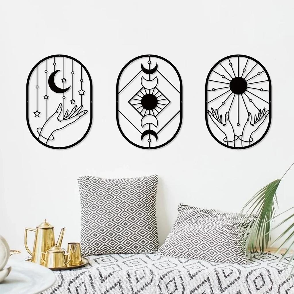 Металлический декор для дома: Минималистичный Богемный Абстрактный Линейный Железный Настенный Декор для Шикарных Пространств