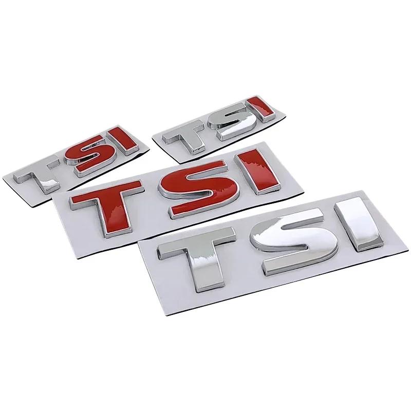 Metal TSI Car Body Side Emblem Rear Trunk Badge Sticker for Volkswagen VW Touareg Tiguan Polo Vento Golf Passat Jetta Sagitar
