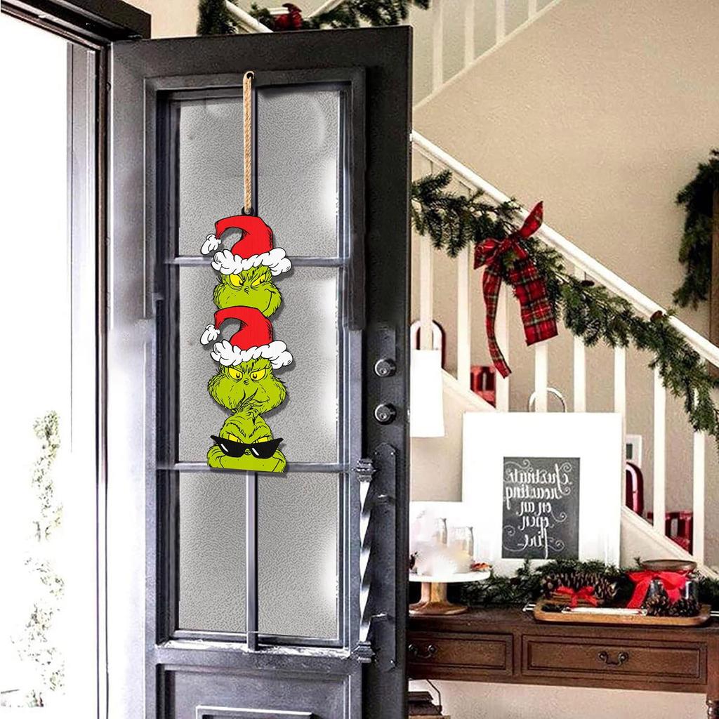 Christmas Decoration Door Sign Decoration Wooden Signs, Home Walls, Holiday Wooden Pendants, Wooden Hanging Boards