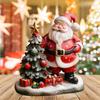 Рождественская статуэтка Санта-Клауса из смолы, стоящая рождественская елка, скульптура, украшение для рабочего стола в офисе, праздничное украшение
